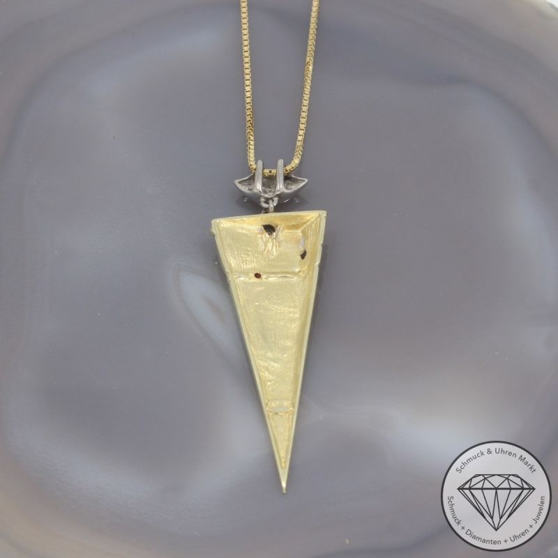 Wert 2590 € Diamant Rubin Anhänger & Kette in 585er 14 K Gelbgold - 102040