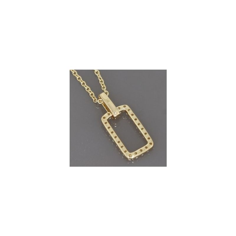 Wert 1490 € Brillant Anhänger & Kette (0,16 carat) in 585er 14 K Gelbgold - H1867
