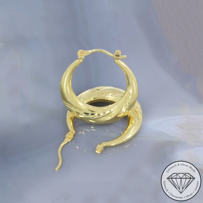 Wert 690 € Creolen in 585er 14 K Gelbgold - 102259