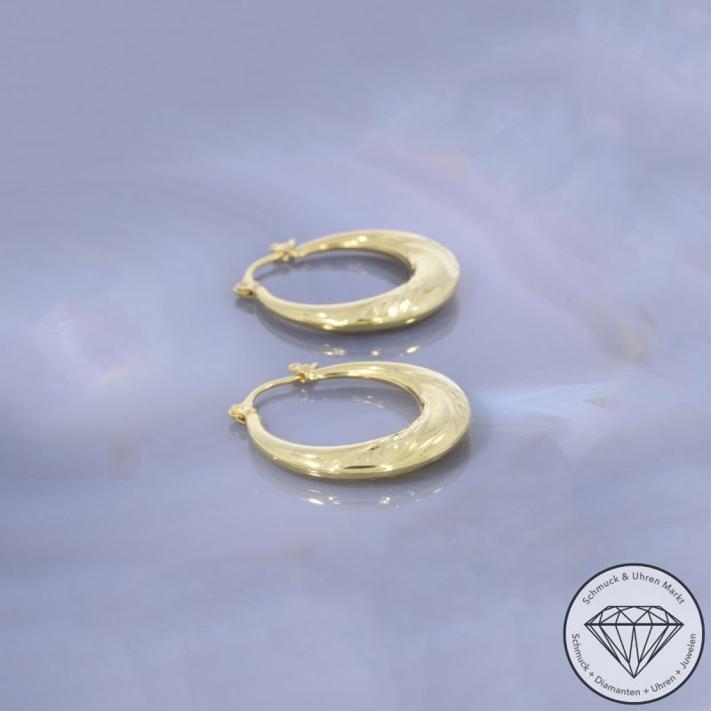 Wert 690 € Creolen in 585er 14 K Gelbgold - 102259