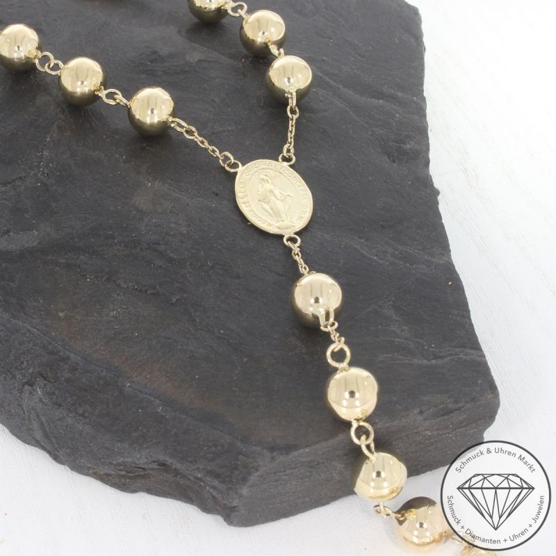 Wert 9550 € Rosenkranz Kette in 585er 14 K Gelbgold - 102268