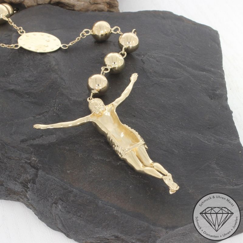 Wert 9550 € Rosenkranz Kette in 585er 14 K Gelbgold - 102268