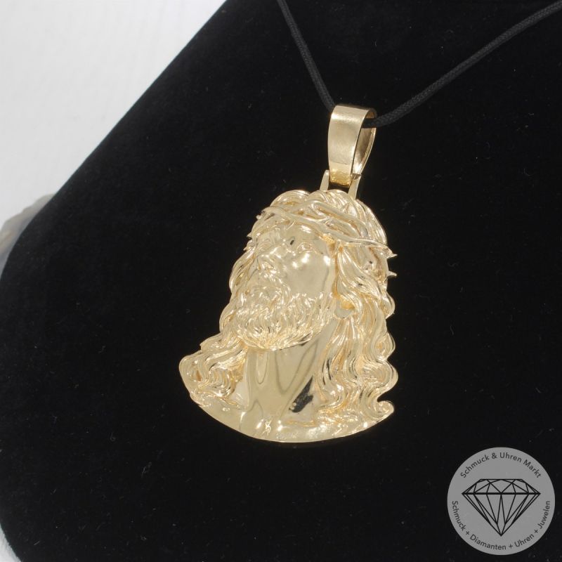 Wert 3950 € Jesus Anhänger in 585er 14 K Gelbgold - 102269