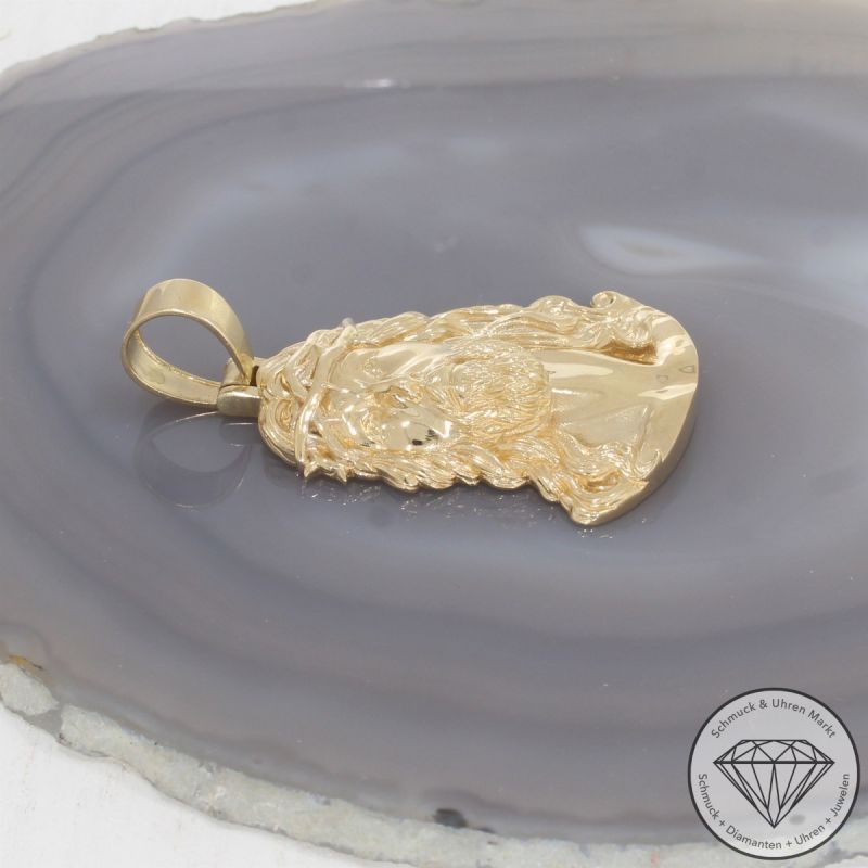 Wert 3950 € Jesus Anhänger in 585er 14 K Gelbgold - 102269