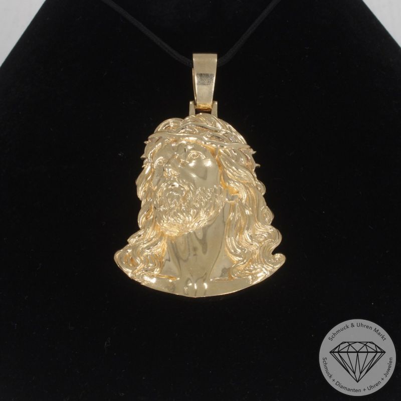 Wert 3950 € Jesus Anhänger in 585er 14 K Gelbgold - 102269