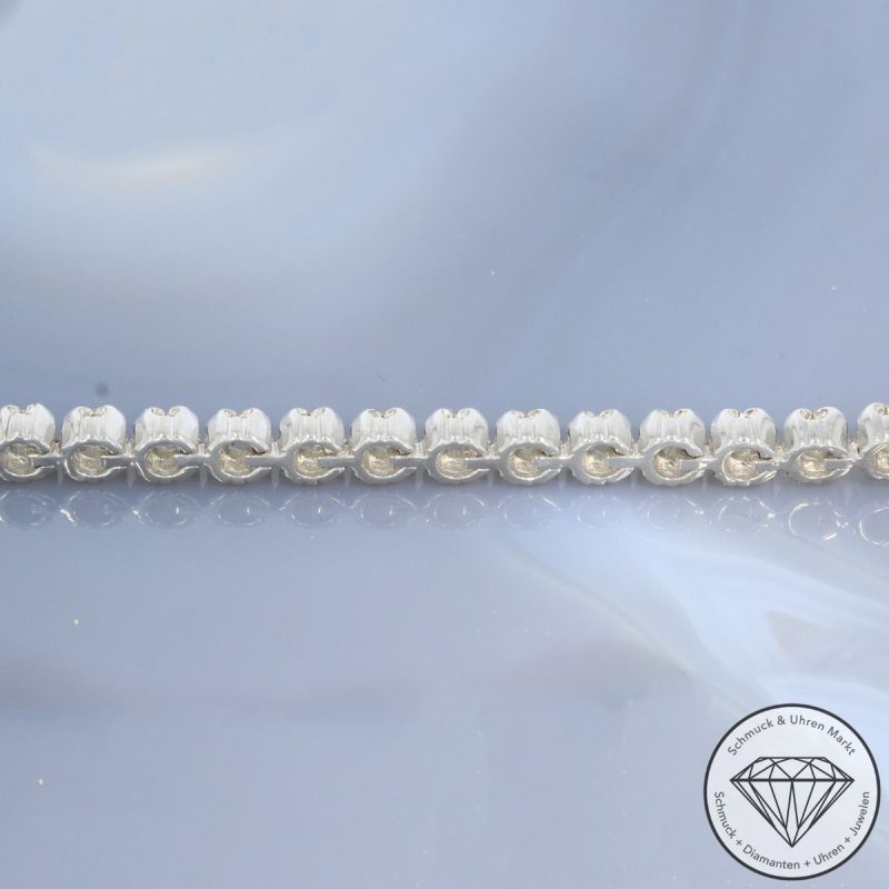 Wert 6750 € Brillant Tennis Armband (ca. 0,88 carat) in 750er 18 K Weißgold - 102274