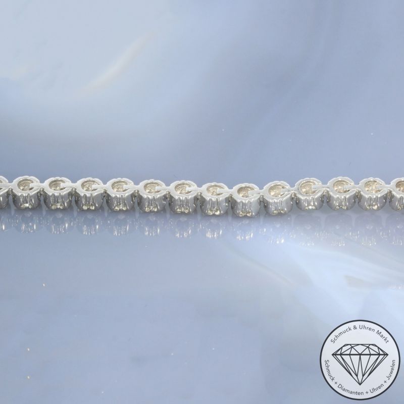 Wert 6750 € Brillant Tennis Armband (ca. 0,88 carat) in 750er 18 K Weißgold - 102274