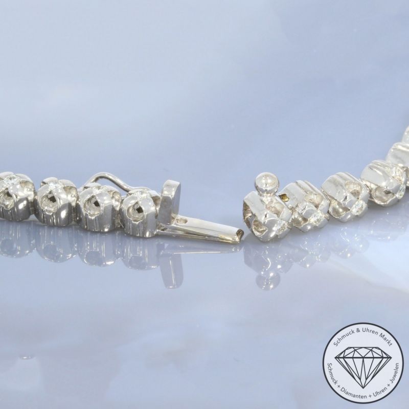 Wert 6750 € Brillant Tennis Armband (ca. 0,88 carat) in 750er 18 K Weißgold - 102274