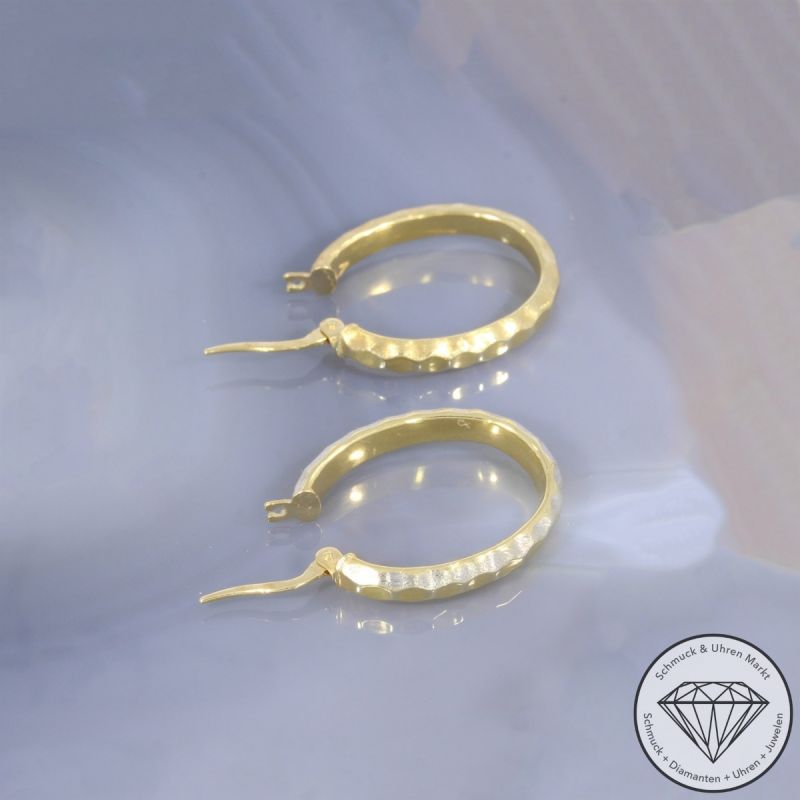 Wert 650 € Creolen in 585er 14 K Gelbgold - 102382