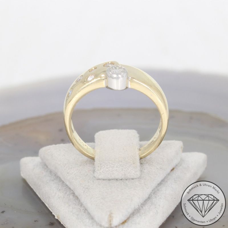 Wert 1490 € Brillant Ring (ca. 0,18 carat) in 585er 14 K Gelbgold - 102456