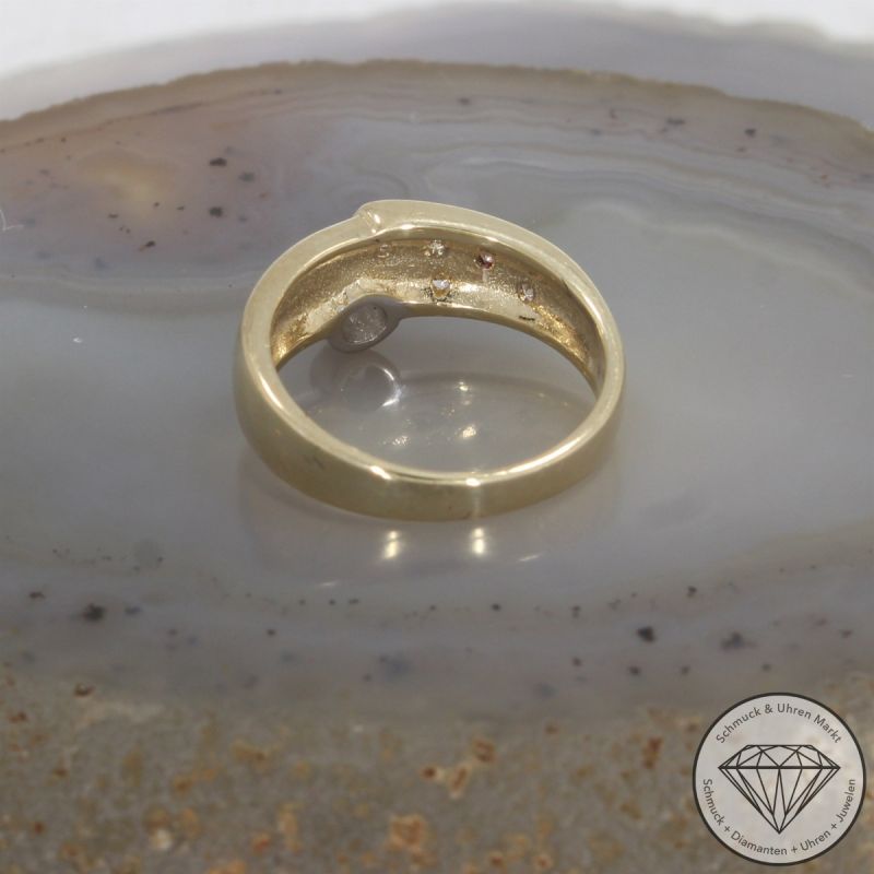 Wert 1490 € Brillant Ring (ca. 0,18 carat) in 585er 14 K Gelbgold - 102456
