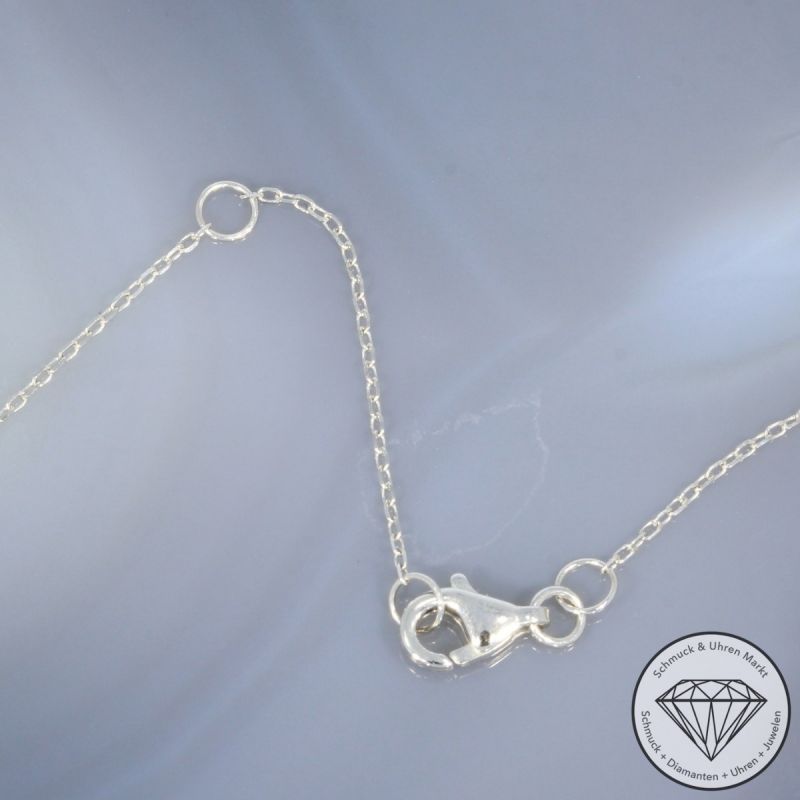 Wert 6390 € Diamant Aquamarin Anhänger & Kette in 750er 18 K Weißgold - 102476