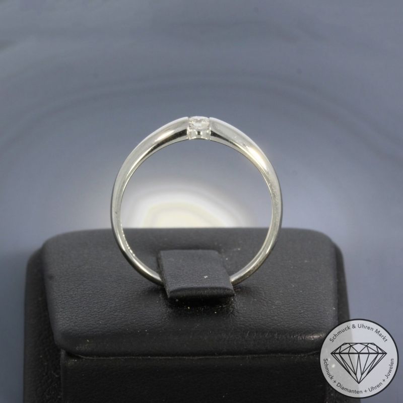 Wert 890 € CHRIST Solitär Brillant Ring (ca. 0,10 carat) in 585er 14 K Weißgold - 102556