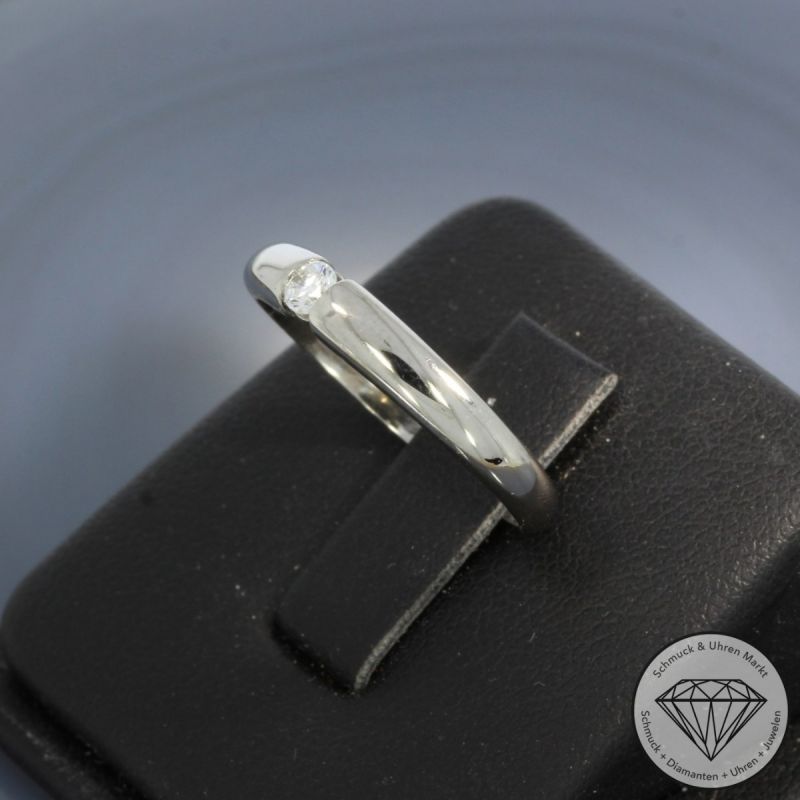 Wert 890 € CHRIST Solitär Brillant Ring (ca. 0,10 carat) in 585er 14 K Weißgold - 102556