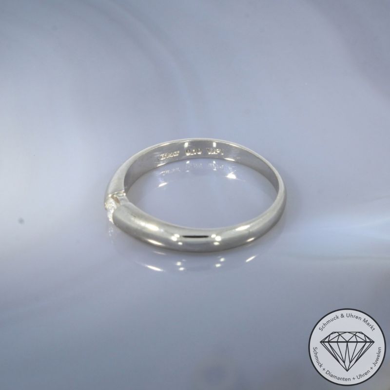 Wert 890 € CHRIST Solitär Brillant Ring (ca. 0,10 carat) in 585er 14 K Weißgold - 102556