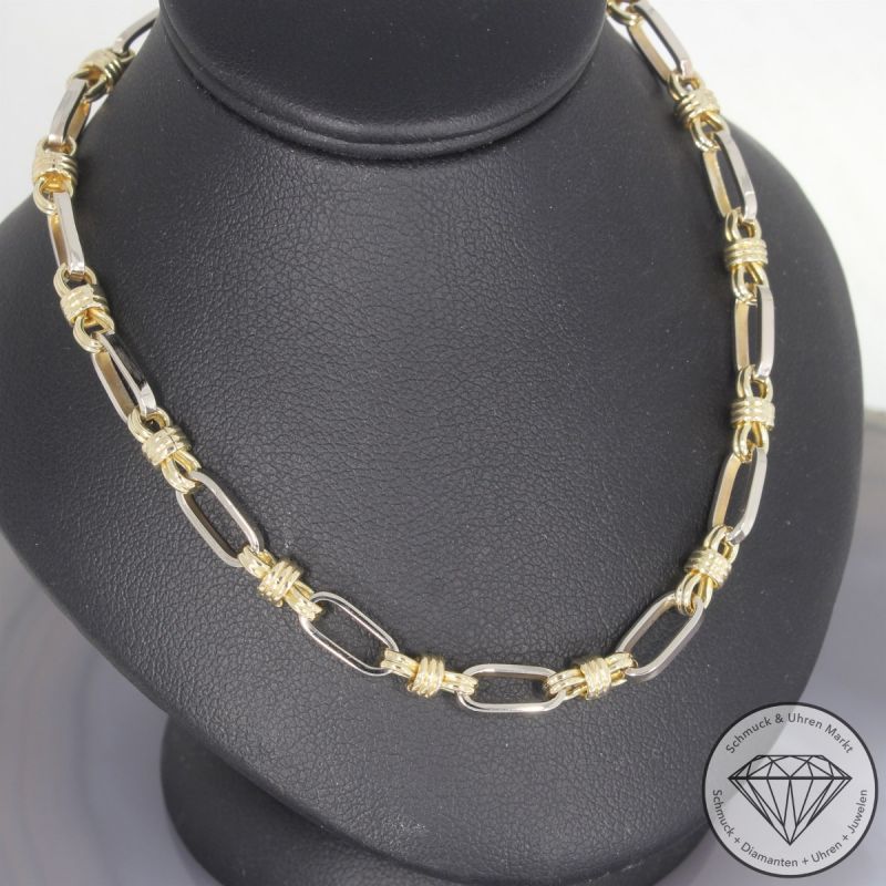 Wert 6190 € Bicolor Kette (28,1 Gramm) in 585er 14 K Gold - 102634