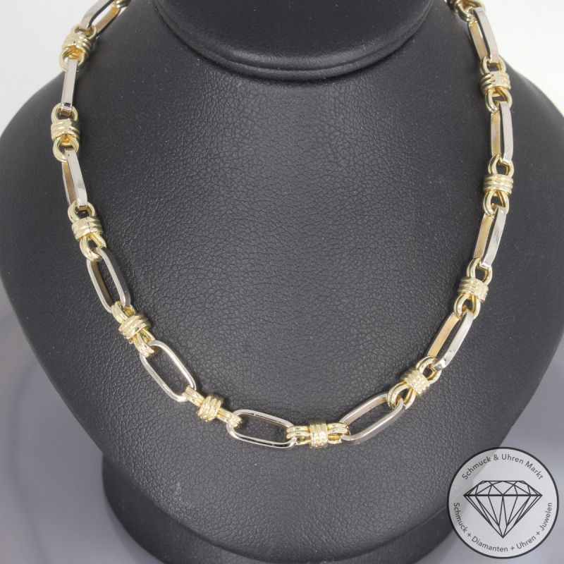 Wert 6190 € Bicolor Kette (28,1 Gramm) in 585er 14 K Gold - 102634