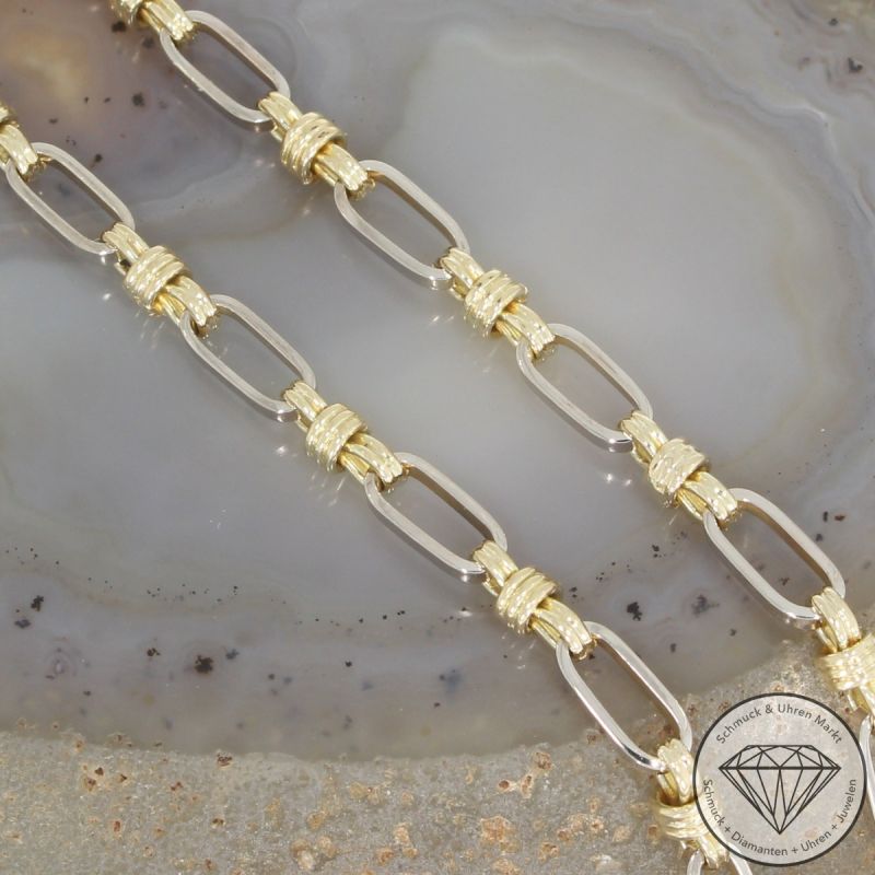 Wert 6190 € Bicolor Kette (28,1 Gramm) in 585er 14 K Gold - 102634