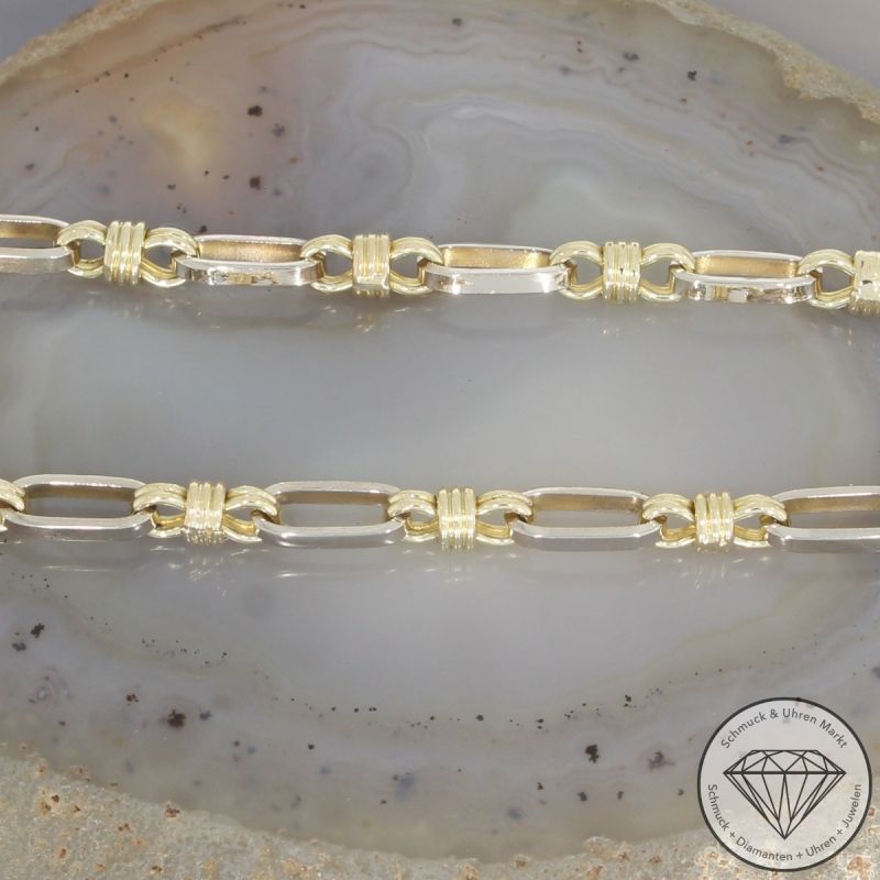 Wert 6190 € Bicolor Kette (28,1 Gramm) in 585er 14 K Gold - 102634