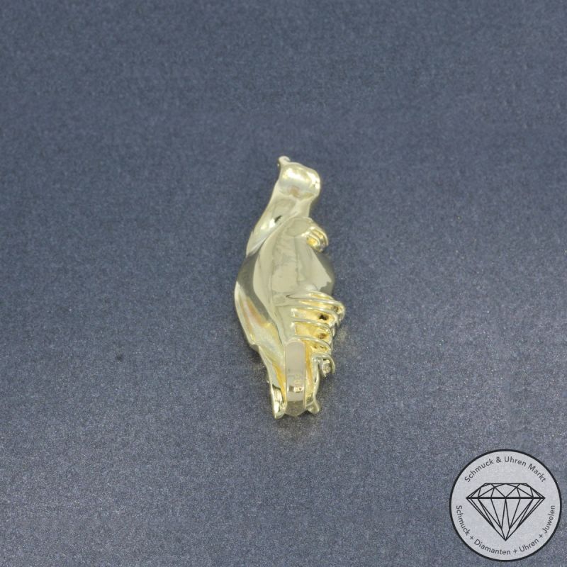 Wert 2400 € Diamant Perl Anhänger in 585er 14 K Gelbgold - 102829