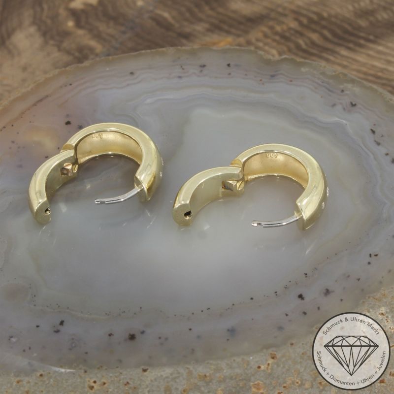 Wert 2190 € Brillant Creolen in 585er 14 K Gelbgold - 102910 