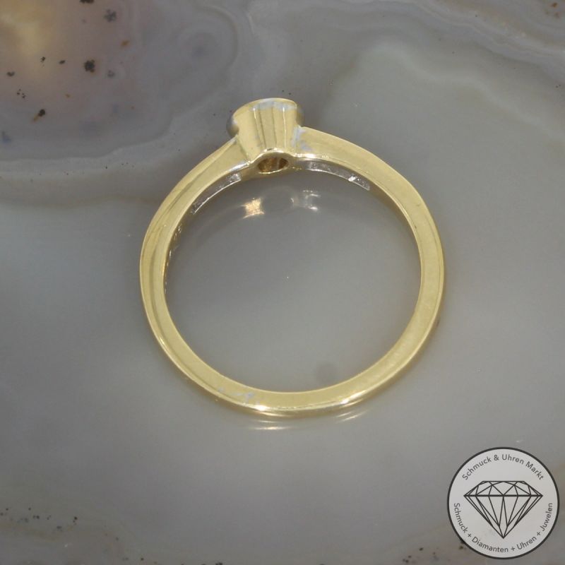 Wert 1590 € Brillant Diamant Ring in 750er 18 K Gelbgold - 102919