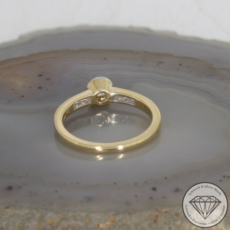 Wert 1590 € Brillant Diamant Ring in 750er 18 K Gelbgold - 102919