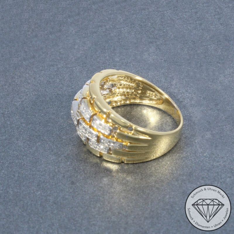 Wert 1890 € Diamant Ring (ca. 0,20 carat) in 585er 14 K Gelbgold - 102947