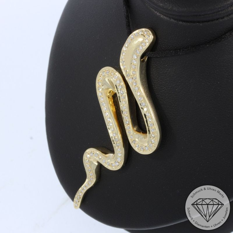 Wert 4800 € CHRIST Diamant Schlangen Anhänger in 585er 14 K Gelbgold - 102996