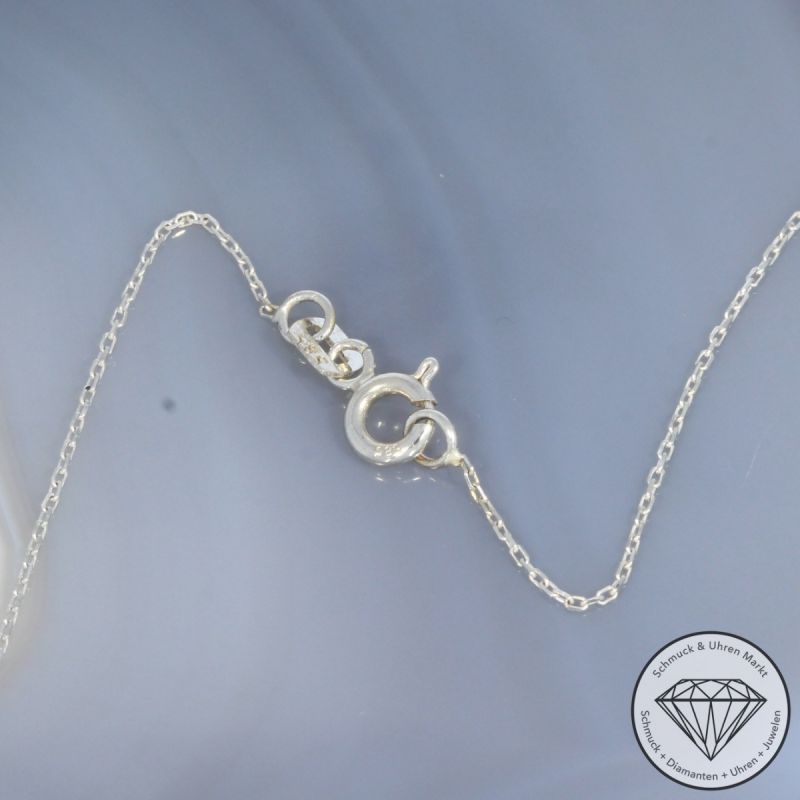 Wert 1250 € Brillant Turmalin Anhänger & Kette in 585er 14 K Weißgold - H1920