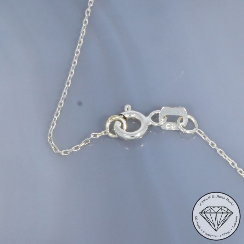 Wert 1250 € Brillant Turmalin Anhänger & Kette in 585er 14 K Weißgold - H1919