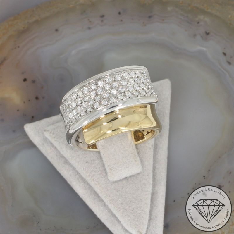 Wert 6490 € Bicolor Brillant Ring (ca. 0,60 carat) in 750er 18 K Gold - 103026