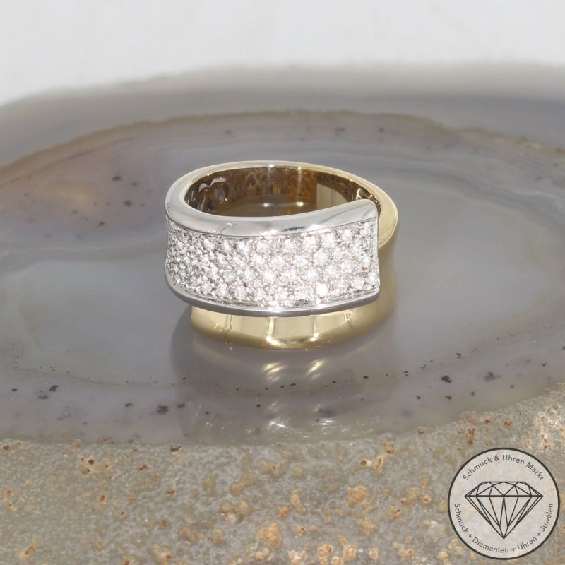 Wert 6490 € Bicolor Brillant Ring (ca. 0,60 carat) in 750er 18 K Gold - 103026