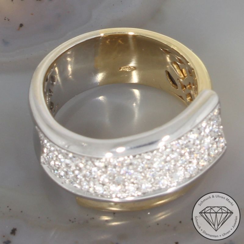 Wert 6490 € Bicolor Brillant Ring (ca. 0,60 carat) in 750er 18 K Gold - 103026