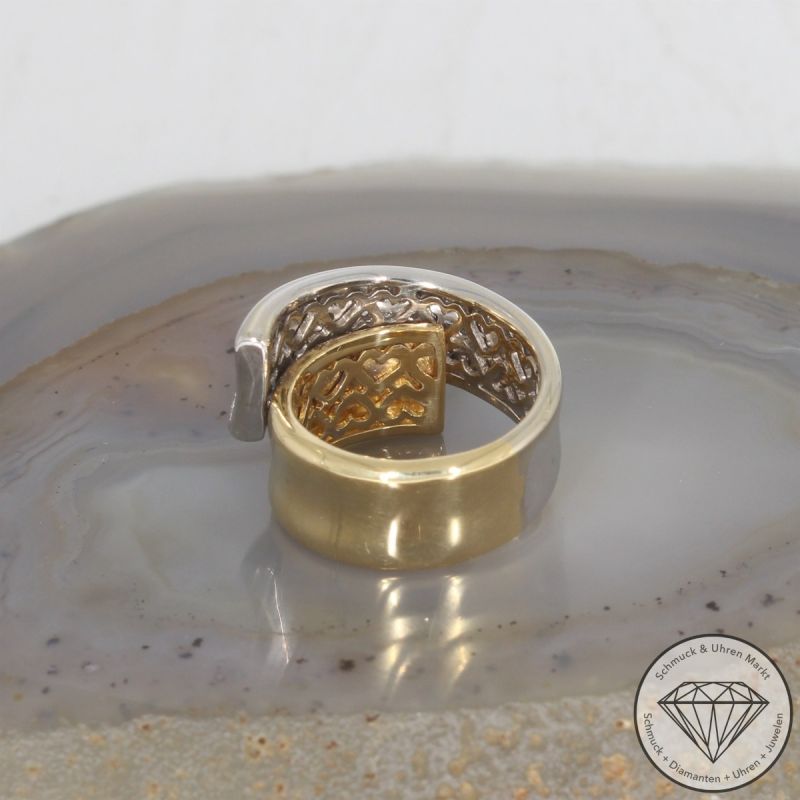 Wert 6490 € Bicolor Brillant Ring (ca. 0,60 carat) in 750er 18 K Gold - 103026