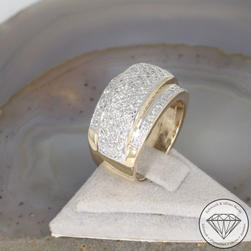 Wert 6690 € Brillant Ring (ca. 1,50 carat) in 585er 14 K Gelbgold - 103040