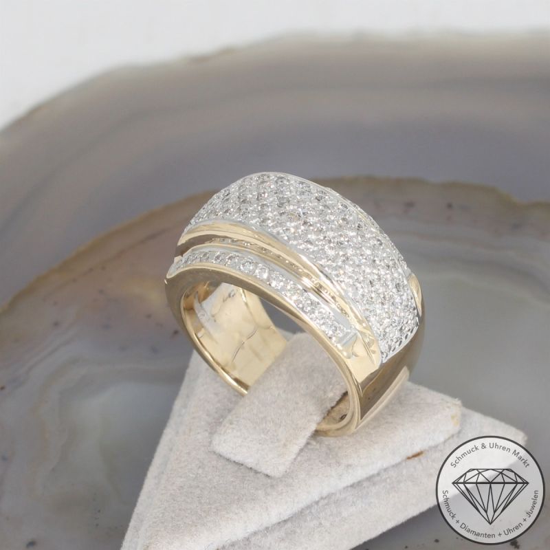 Wert 6690 € Brillant Ring (ca. 1,50 carat) in 585er 14 K Gelbgold - 103040
