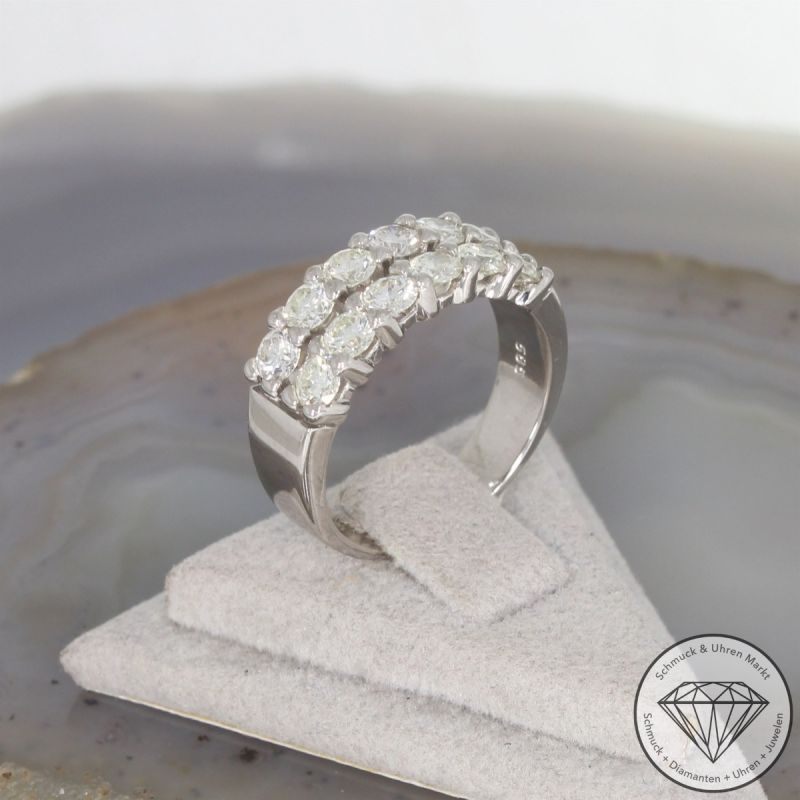 Wert 5900 € MONCARA Brillant Ring (ca. 1,50 carat) in 585er 14 K Weißgold - 103044