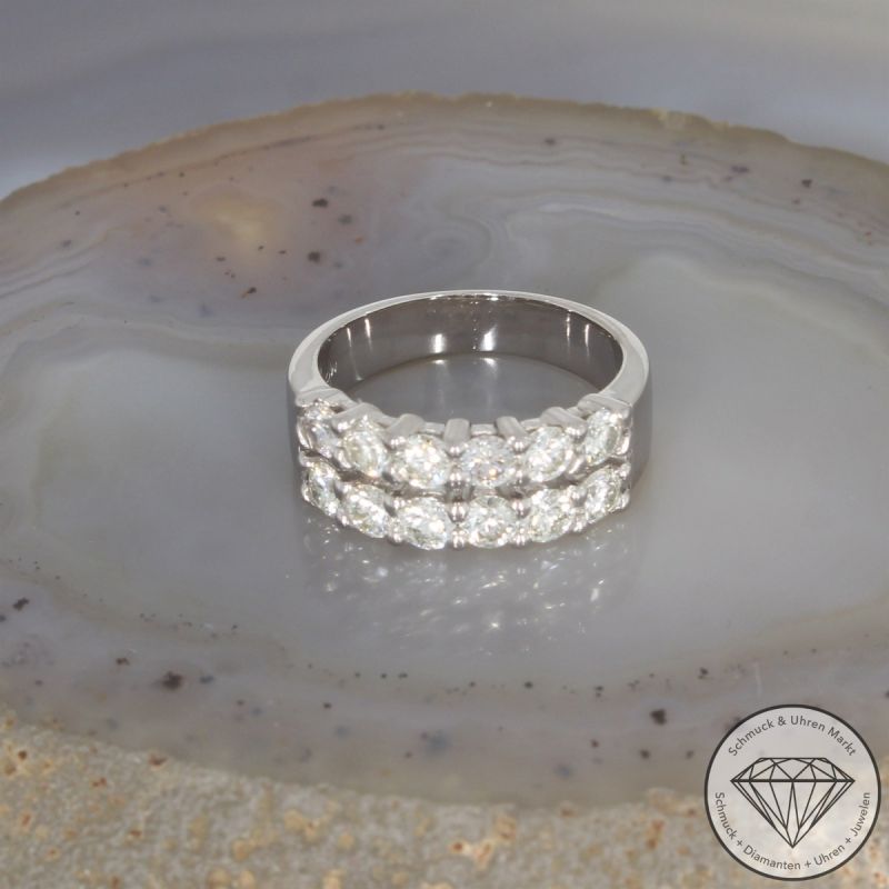Wert 5900 € MONCARA Brillant Ring (ca. 1,50 carat) in 585er 14 K Weißgold - 103044