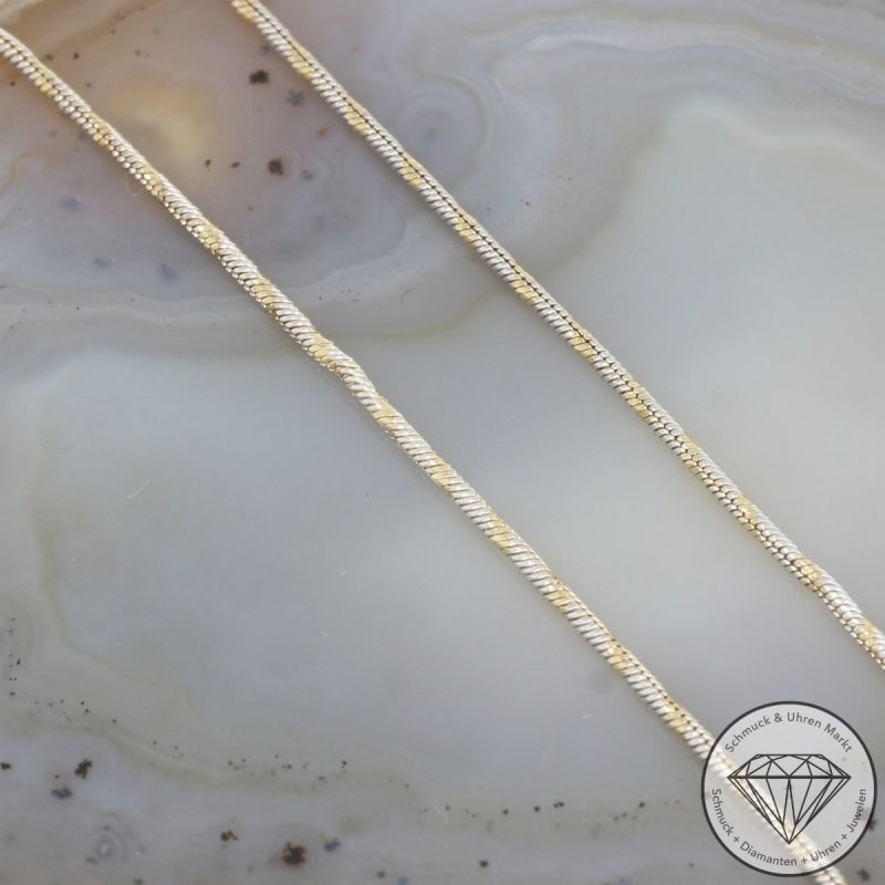 Wert 2590 € Bicolor Brillant Aquamarin Anhänger & Kette in 585er 14 K Gold - 103073