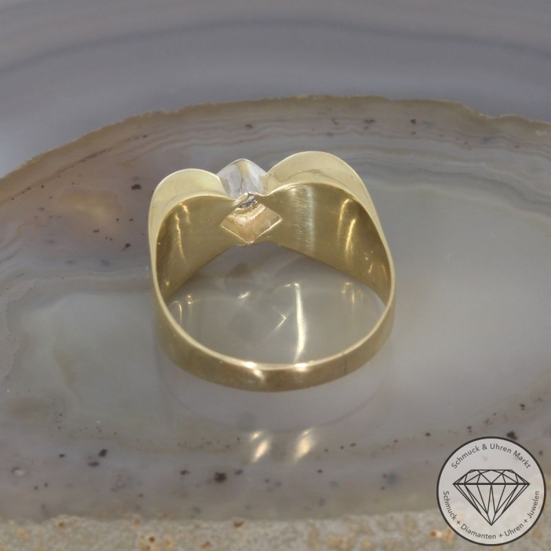 Wert 4900 € Bicolor Solitär Brillant Ring (ca. 0,25 carat) in 585er 14 K Gold - 103112