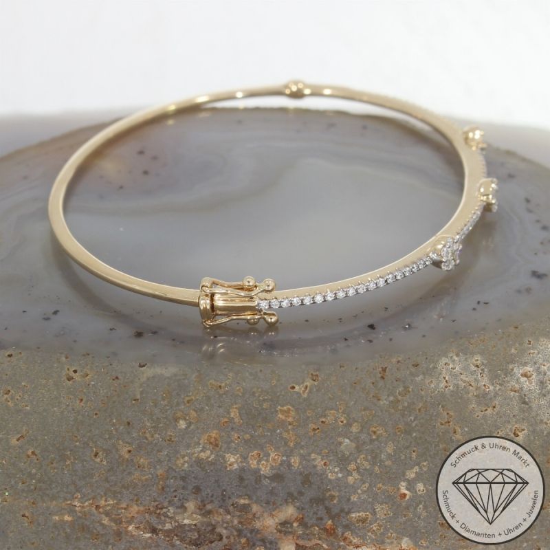 Wert 6250 € Brillant Armreif (0,54 carat) in 585er 14 K Gelbgold - 103155