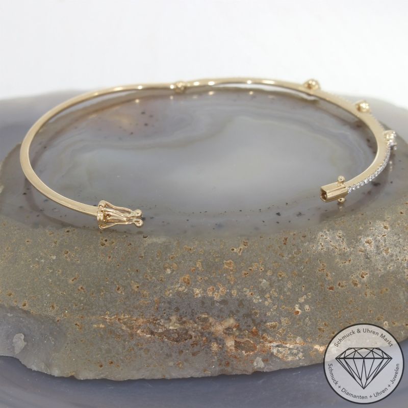 Wert 6250 € Brillant Armreif (0,54 carat) in 585er 14 K Gelbgold - 103155
