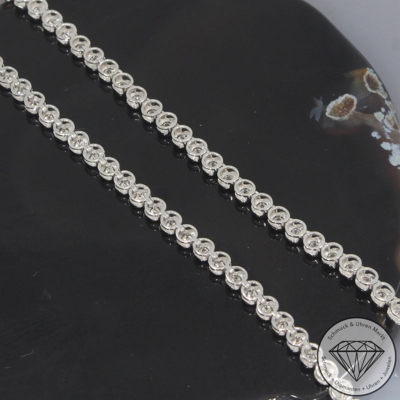 Wert 15900 € Brillant Tennis Collier (5,00 carat) in 900er Platin - H604