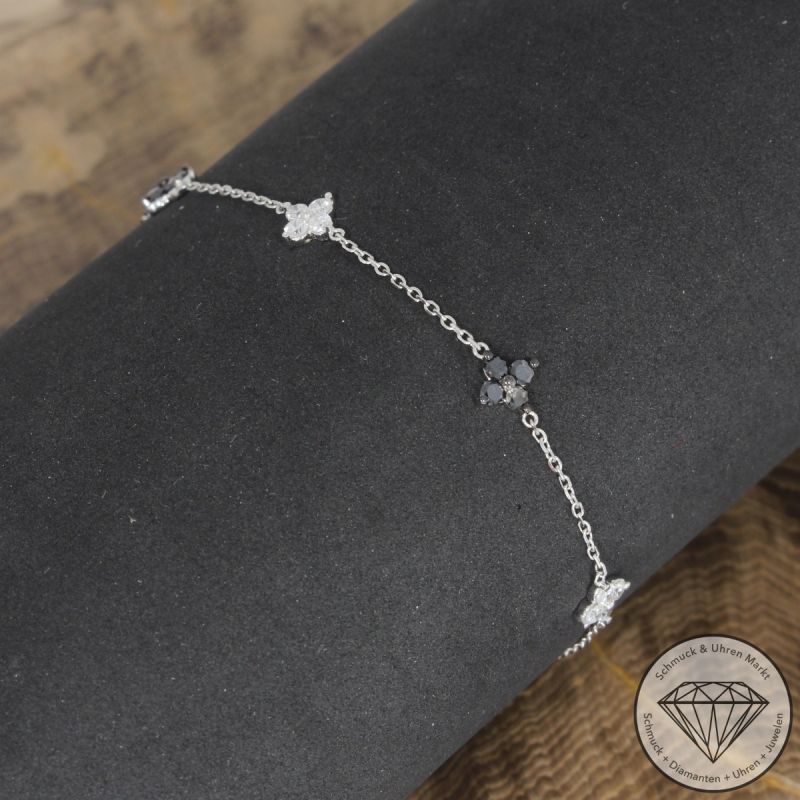 Wert 2650 € Brillant Diamant Armband in 750er 18 K Weißgold - 103169