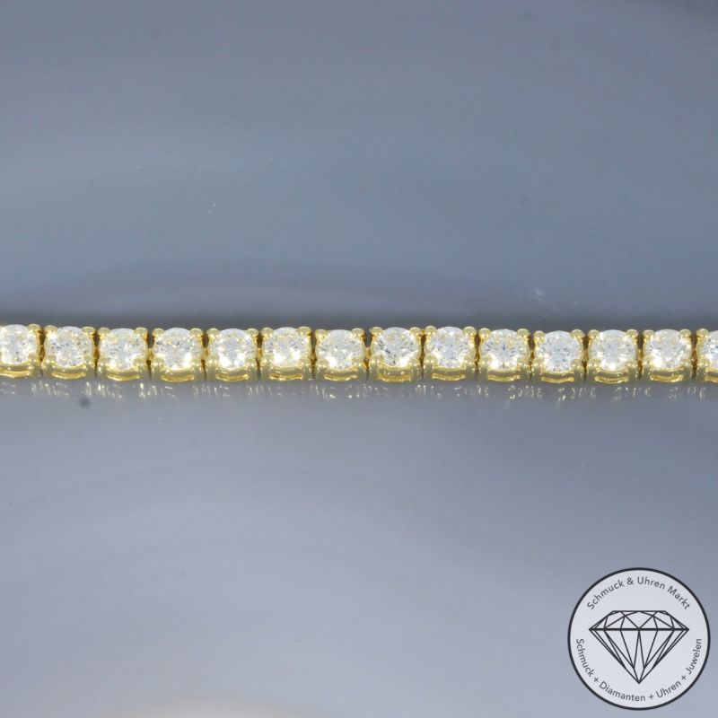 Wert 10990 € Tennis Brillant Armband (3,50 carat) in 750er 18 K Gelbgold - 103218