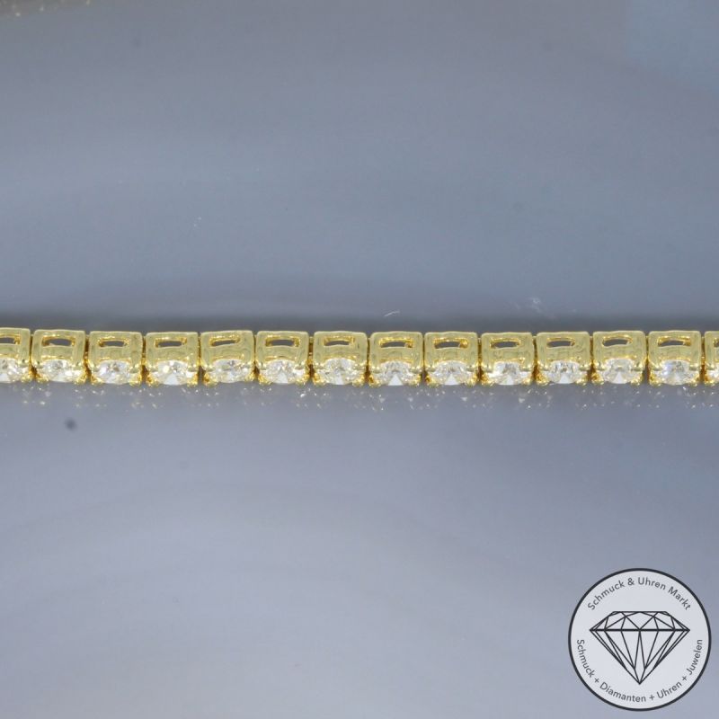Wert 10990 € Tennis Brillant Armband (3,50 carat) in 750er 18 K Gelbgold - 103218