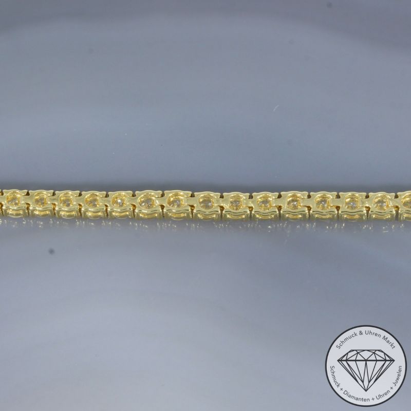 Wert 10990 € Tennis Brillant Armband (3,50 carat) in 750er 18 K Gelbgold - 103218