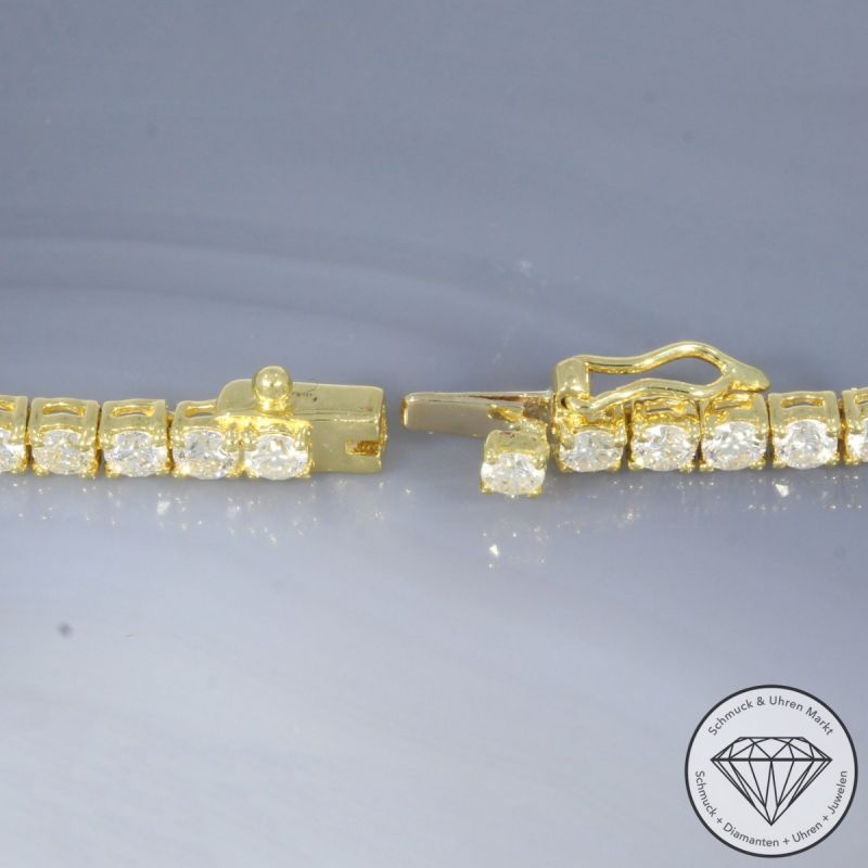 Wert 10990 € Tennis Brillant Armband (3,50 carat) in 750er 18 K Gelbgold - 103218