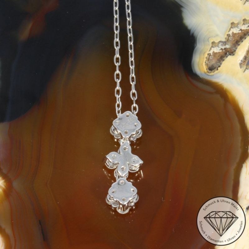 Wert 1790 € Brillant Anhänger & Kette (0,38 carat) in 585er 14 K Weißgold - 103307